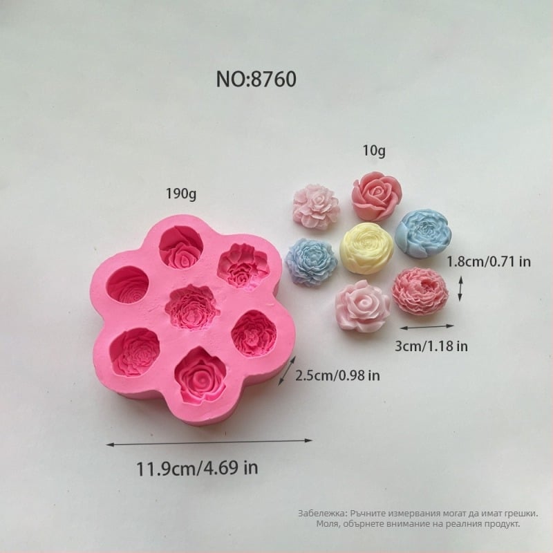 Силиконова форма за печива с неправилна форма за свещи, гипс, ръчно изработени сапуни и торти