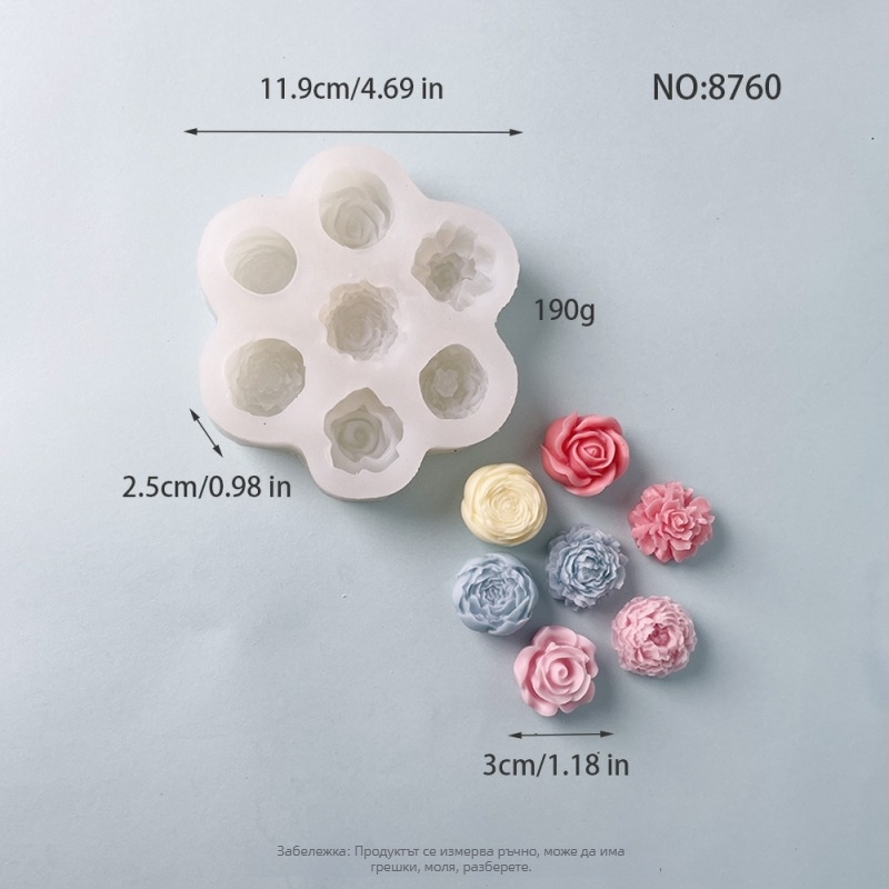 Силиконова форма за печива с неправилна форма за свещи, гипс, ръчно изработени сапуни и торти