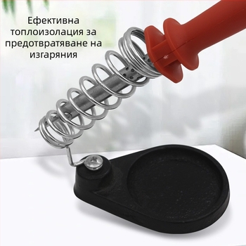 Чугунена тежка стойка за запояване с пистолет, кръгла и квадратна форма, устойчива на високи температури, многофункционален държач за запояване