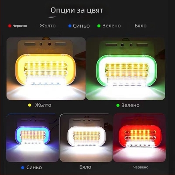 LED странична светлина за големи камиони и полуремаркери, водоустойчива, 12/24V, IP6, 0.6W, 40 lm, алуминиева основа