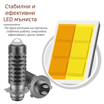 Мотоциклетен фар с фишай обектив, модел P15D-25-3, за електрически превозни средства — алуминиева сплав; напрежение 12–80V AC/DC; мощност 30W; светлинен поток 580 lm