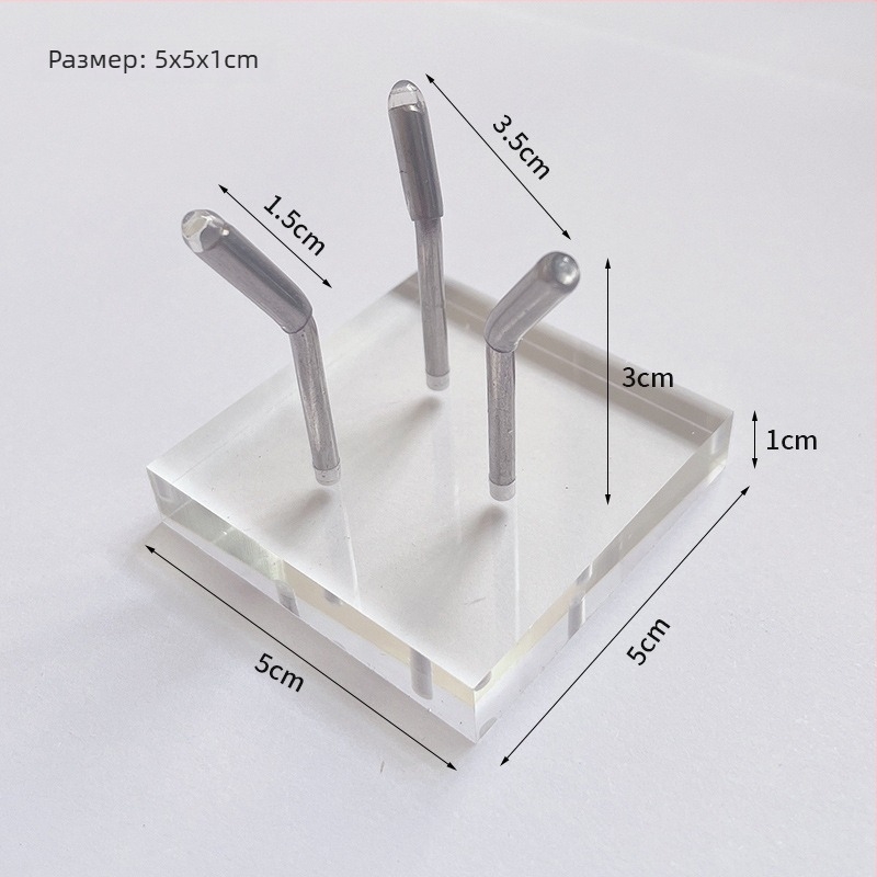 Дисплей рафт – Акрил, Тризъбна стойка, Първи етаж, Hongkuan Jewelry 026