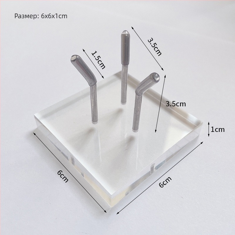 Дисплей рафт – Акрил, Тризъбна стойка, Първи етаж, Hongkuan Jewelry 026