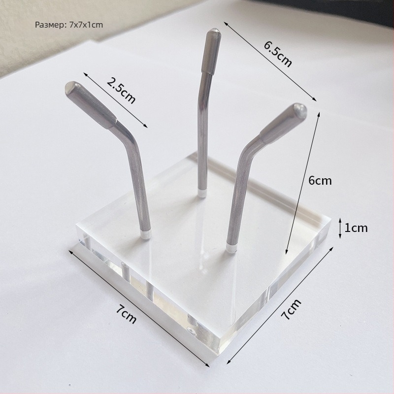 Дисплей рафт – Акрил, Тризъбна стойка, Първи етаж, Hongkuan Jewelry 026