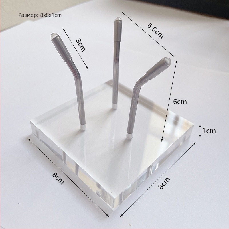 Дисплей рафт – Акрил, Тризъбна стойка, Първи етаж, Hongkuan Jewelry 026