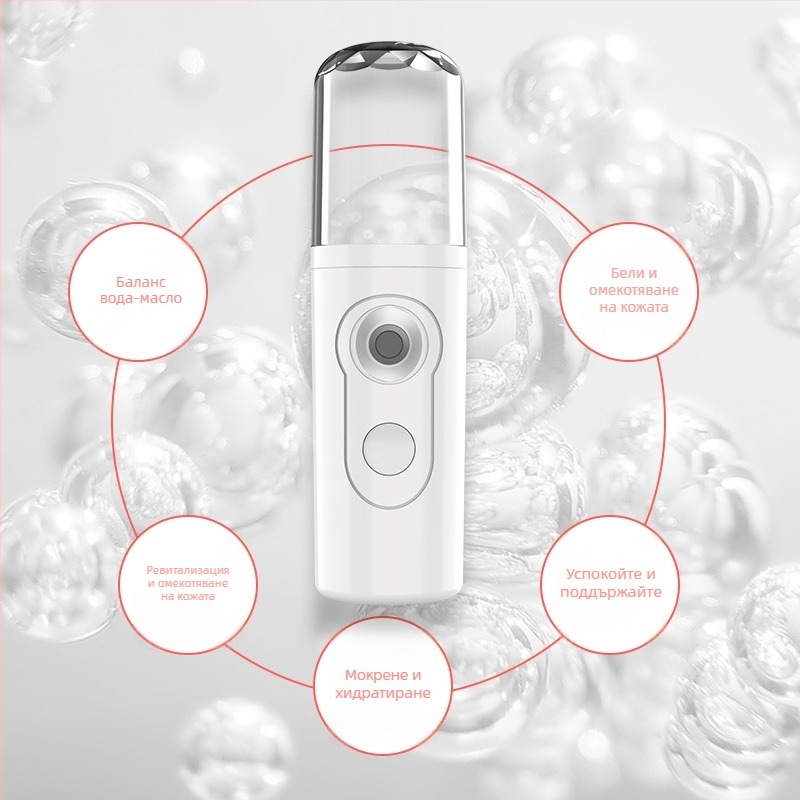 TOKTIK Нано спрей за хидратация, модел T-009B, време за пръскане до 10 сек, 1 степен, студено пръскане