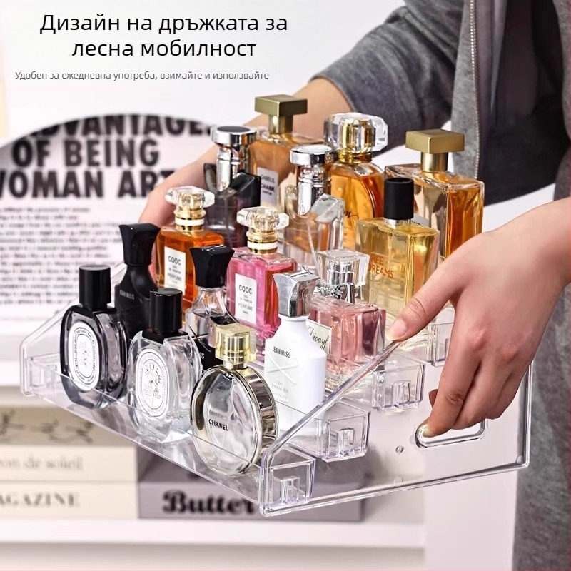 Пластмасова 5-етажна витрина за козметика с отделения - марка Friendly