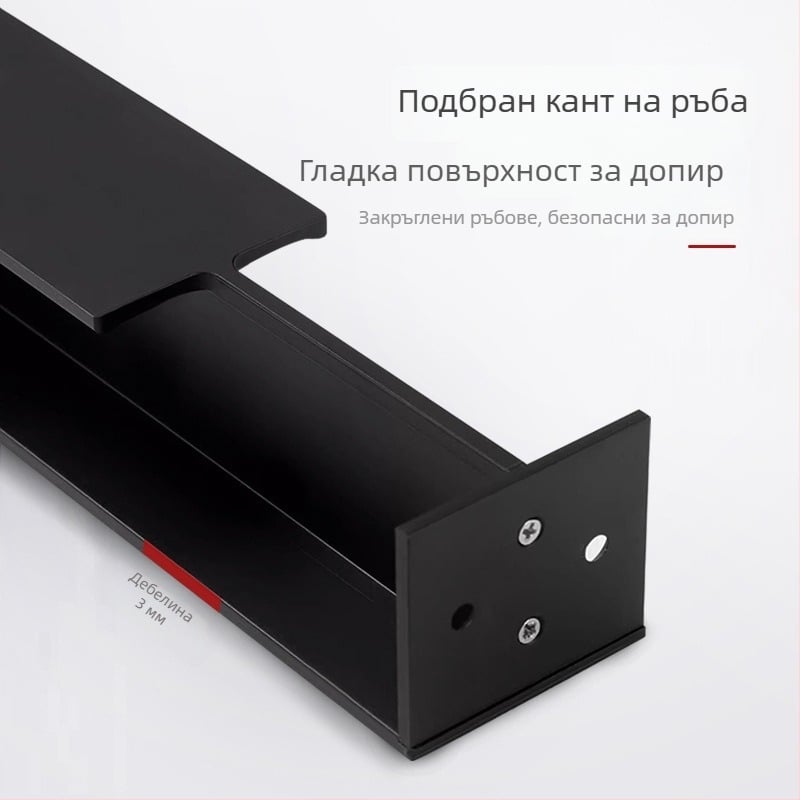 Дръжка за плъзгаща се врата (алуминиев сплав; електроплакиране; модерен минималистичен стил; за врати)