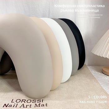 Подложка за ръце за маникюр - дизайн на пеперуда, У-образна наклонена сгъваема форма, мека подложка за облекчаване на умората