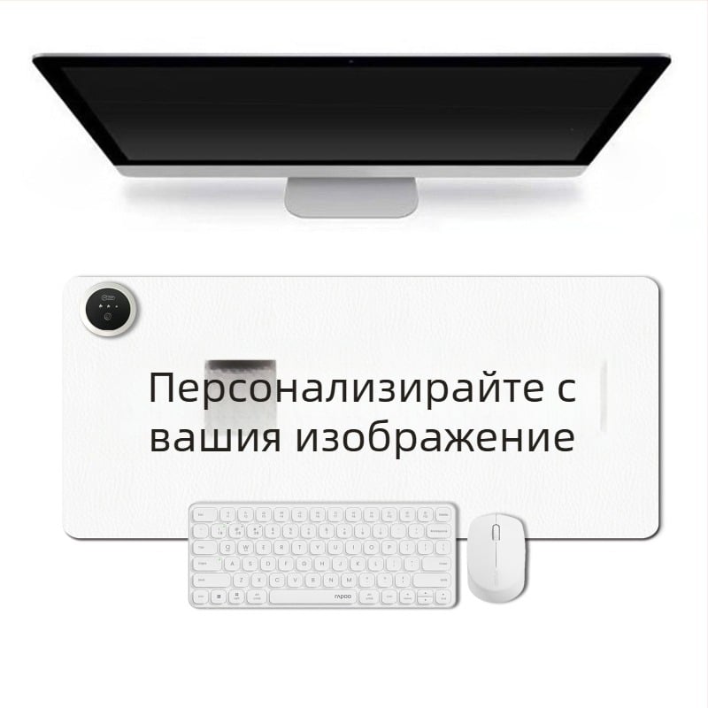 Heat-1 Голяма кожена нагревателна подложка за бюро с подгряване на ръката — персонализирана по чертежи, печатано лого