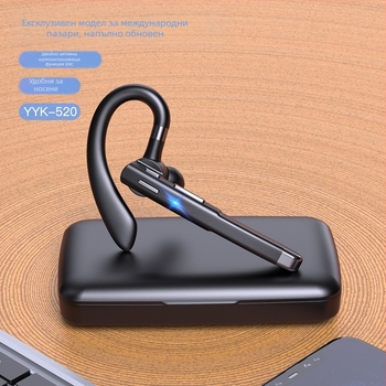 Безжични Bluetooth ушни слушалки с интелигентно шумопотискане и цифров дисплей, висящ дизайн (Bluetooth 5.3, IPX7, обхват 10 м, >8 ч, NFC)