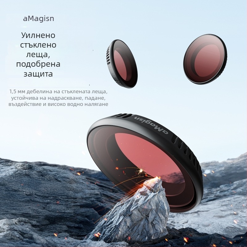 Insta360 Go Ultra Филтър с бързо освобождаване — предпазител за лещата (оптично стъкло, ABS, силициев гел)