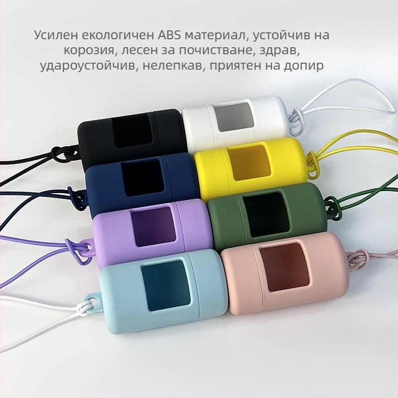 Диспенсер за торбички за кучета с контейнер за отпадъци – ABS, плоско устие, удебелен