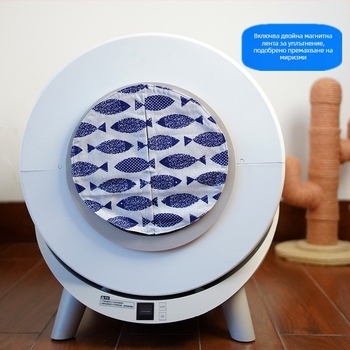 Notty интелигентна котешка тоалетна – портативна платнена конструкция с контрол на миризмата, прахозащита на завесата за врата и торба за отпадъци с връзки