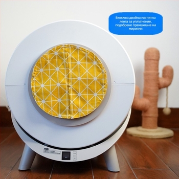 Notty интелигентна котешка тоалетна – портативна платнена конструкция с контрол на миризмата, прахозащита на завесата за врата и торба за отпадъци с връзки