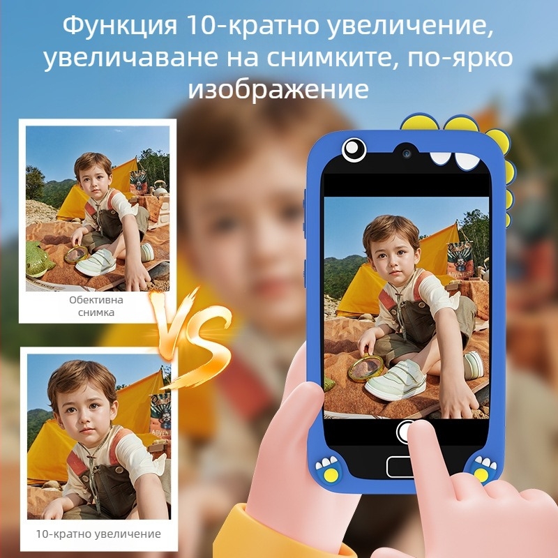 Детска камера H1 с тема единорог, сенсор до 1 МР, TF карта за съхранение, корпус от ABS пластмаса и силикон, живот на батерията 1–3 ч., функции: снимане, видео, игри, филтри, стикер за снимки