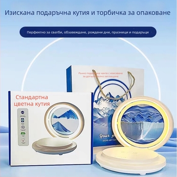 Безжично зареждане за бюро лампа с пясъчен часовник, сгъваем Bluetooth говорител, RGB осветление, 15W макс, 3A изход