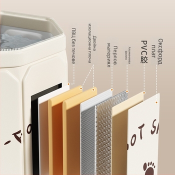 Сгъваема вана за крака, висока и изолирана, от Oxford плат, PVC и изолационна платка, за накисване на крака