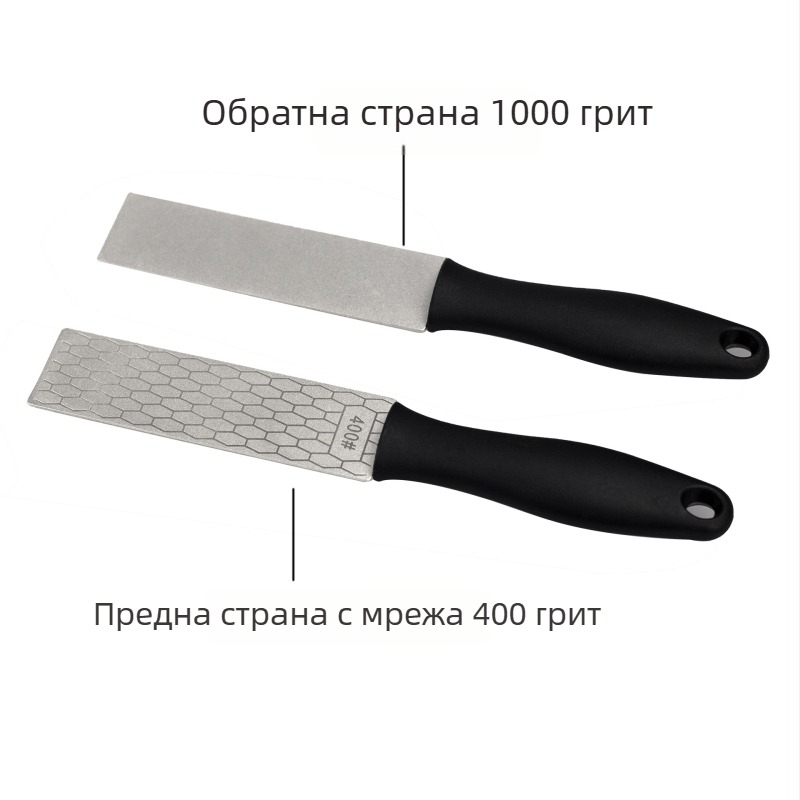 Двустранна диамантена острилка за ножове за домашна употреба – многофункционален камънен елемент за острене, диамантен материал