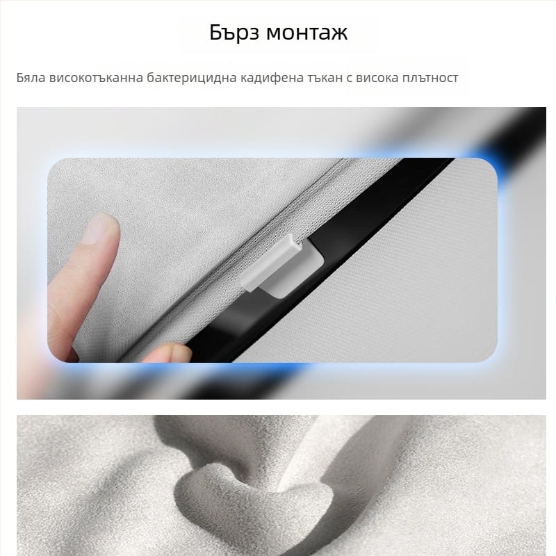 Сенник за слънчев люк на автомобил – плат, щракащ монтаж, покривна част, минималистичен стил, съвместим с Toyota Camry 9-то поколение