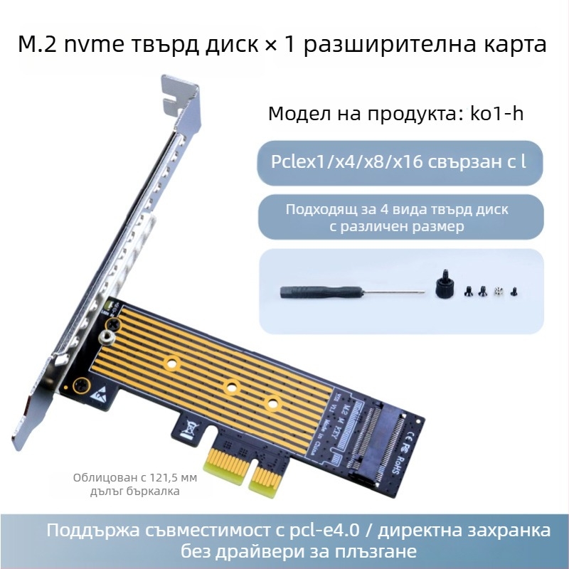RIHAO K01 M.2 NVMe към PCIe 4.0 адаптерна карта