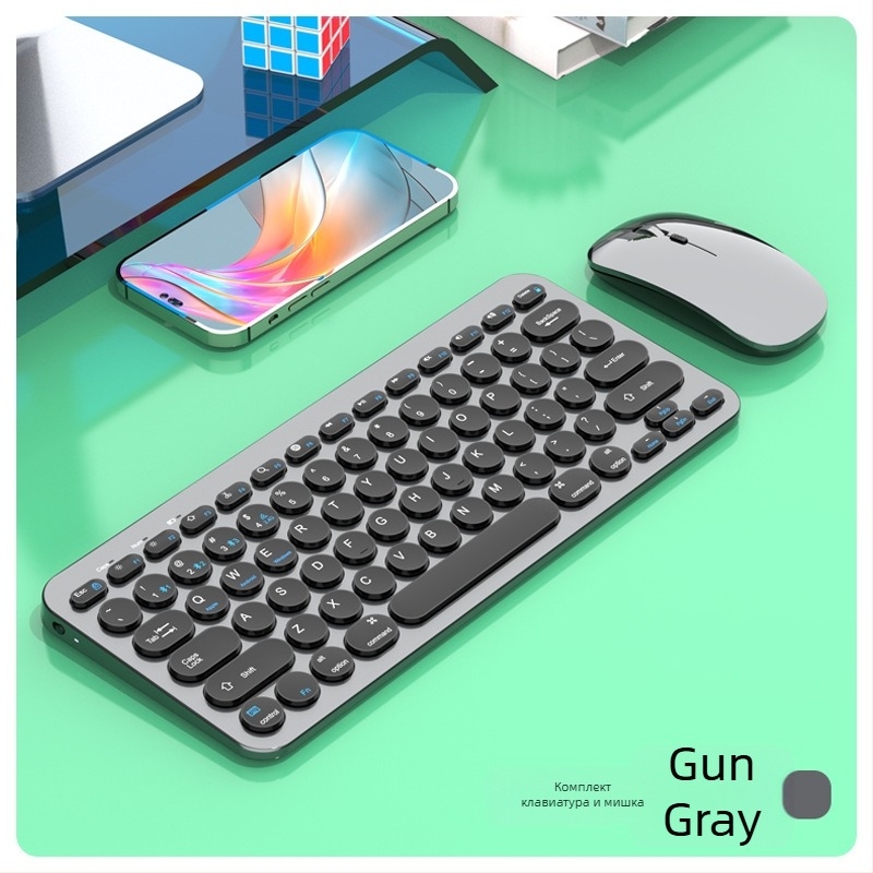 Безжичен комплект клавиатура и мишка, Bluetooth двоен режим, 78 клавиши, модел 910, презареждаем, Plug‑and‑Play поддръжка