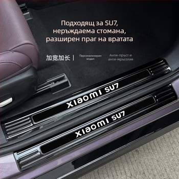 Coolness Праг за Xiaomi Su7 от неръждаема стомана – AB колона, антиударна пластина