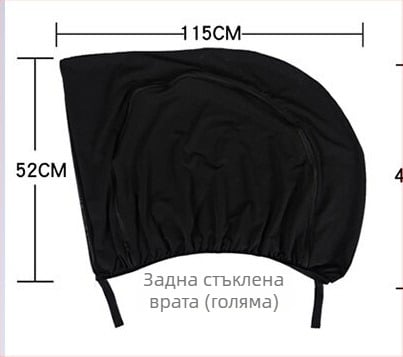 Автомобилна мрежеста завеса за прозорец – защита от комари, слънцезащита, дишаща и прозрачна, термоизолираща, за седан и SUV; материал: полиестерна мрежа; монтаж: окачване