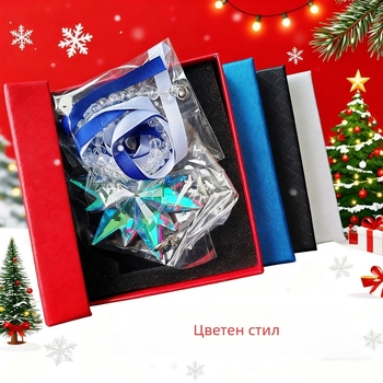 Кристална снежинка за автомобил — Yuxin GS-3, геометрична форма, модерен минималистичен стил, опаковка в подаръчна кутия