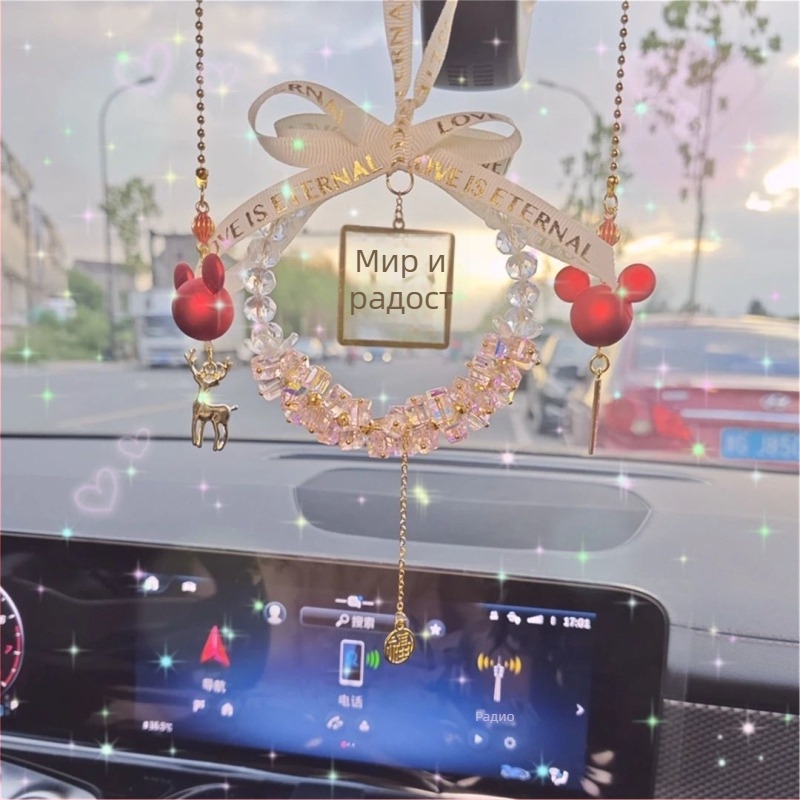 Кристална висулка за огледало за обратно виждане – автомобилна вътрешна декорация, модерен стил