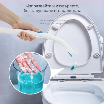 Заместваща глава за еднократна тоалетна четка — Blue Seth (Материал: пластмаса; Произход: Далян, Ляонин; Стил: Модерен минимализъм)