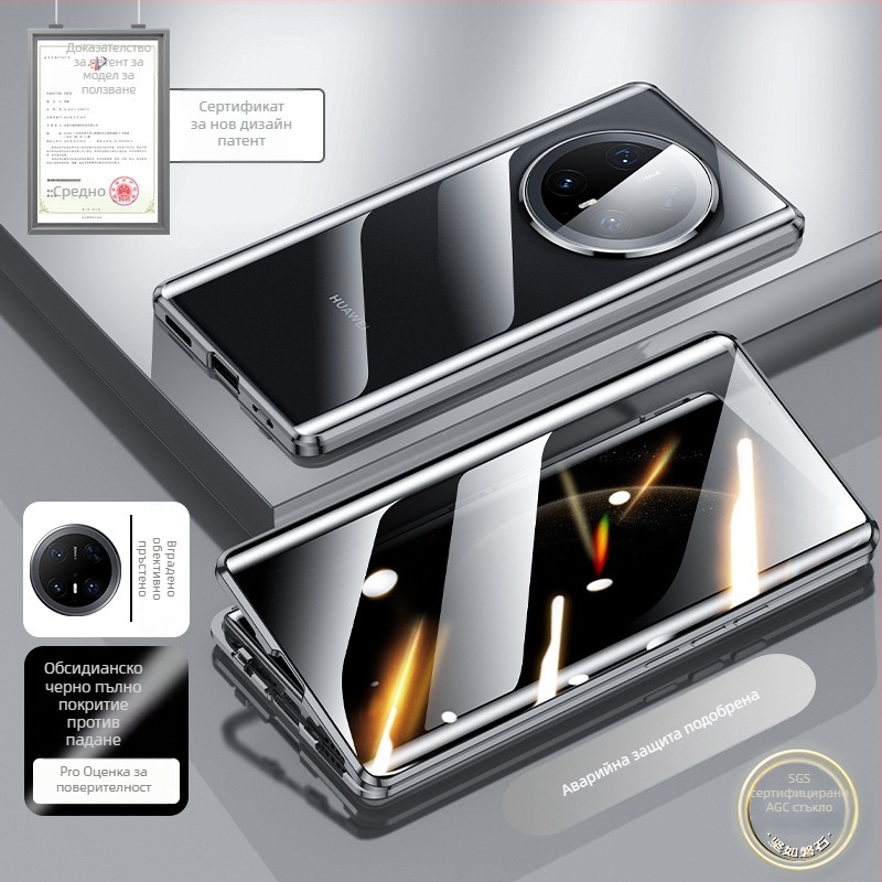 Калъф за Huawei Mate 70 Pro — Метален, Електроплатинг, Магнитен, Анти падане
