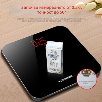 Везна за тяло Meien USB зареждане – прецизно измерване на тегло, мазнини, калории и влажност до 150 кг
