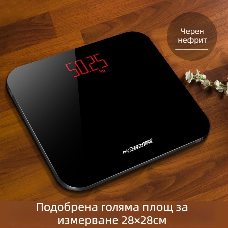 Везна за тяло Meien USB зареждане – прецизно измерване на тегло, мазнини, калории и влажност до 150 кг