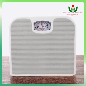 Механична везна за тяло за баня, нехлъзгаща се повърхност, без електричество, пружинен механизъм, капацитет 130 кг