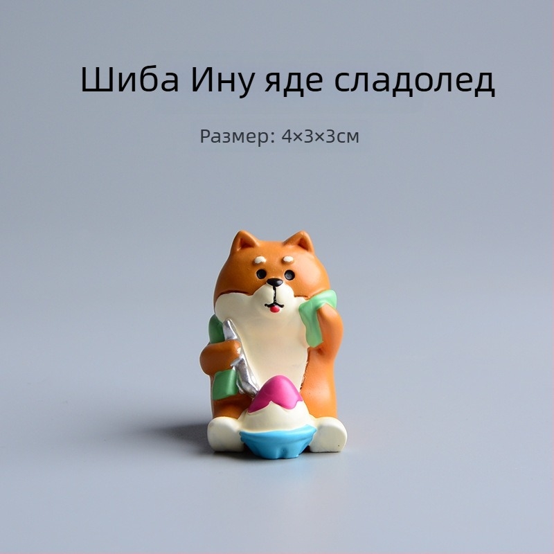 Пасторална котешка декоративна мини ландшафтна фигура за двор – от синтетична смола, карикатурен стил