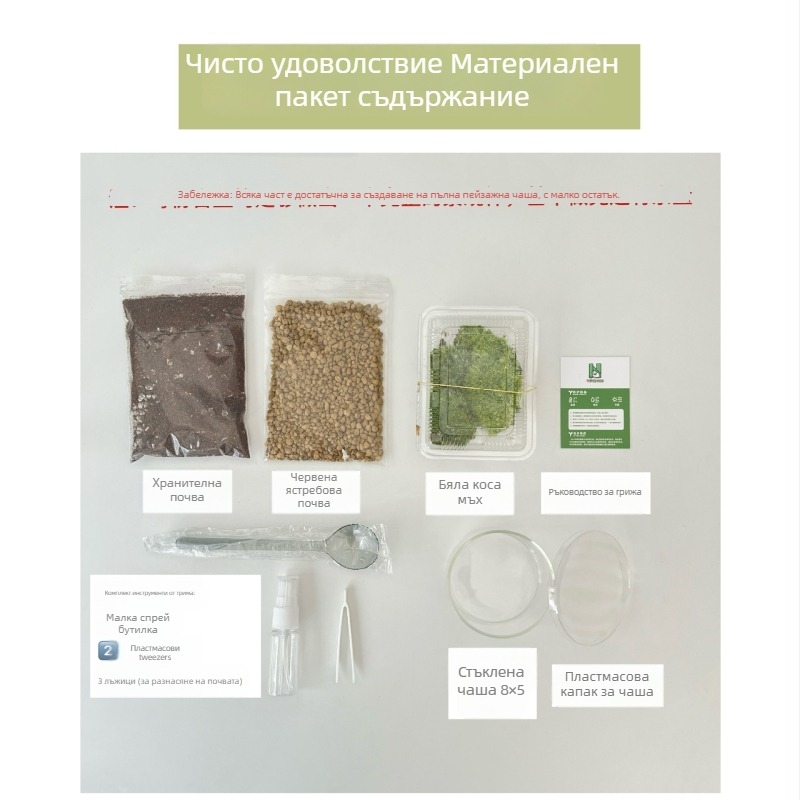 Мъхова террариум бутилка - DIY мини декорация за бюро, офис/дом, боросиликатно стъкло, модел TB674839126224, бизнес подарък