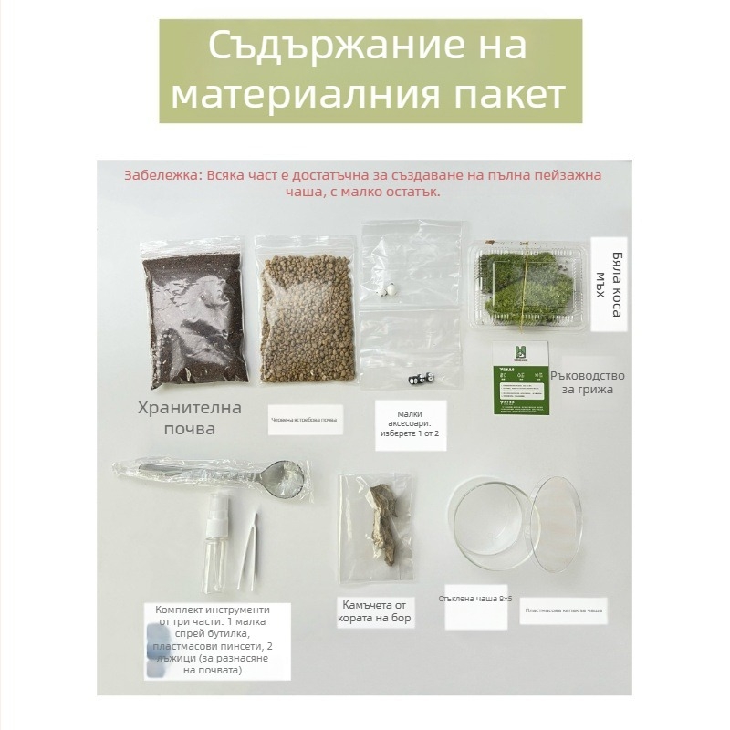 Мъхова террариум бутилка - DIY мини декорация за бюро, офис/дом, боросиликатно стъкло, модел TB674839126224, бизнес подарък