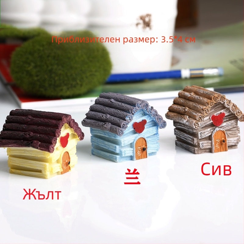 Миниатюрен пейзажен декор – ръчно изработени смолени украшения в стил карикатура, Марка: Chen Jun Craftsmanship, Материал: синтетична смола