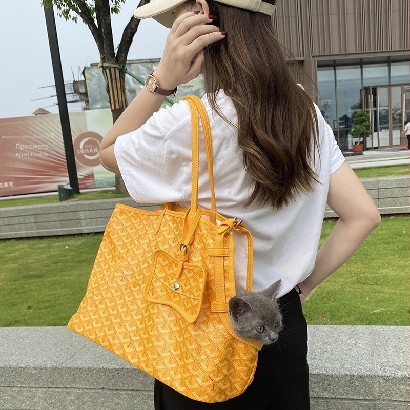 Чанта за домашни любимци от канвас - мека носилка, модел с букви, капацитет 3 кг