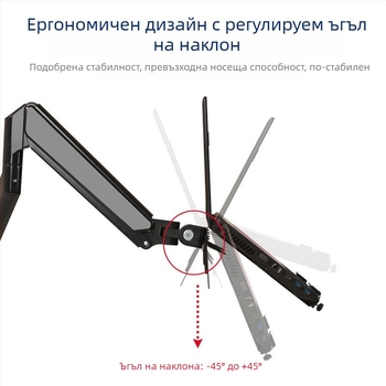 Стойка за лаптоп от студено валцована стомана, съвместима с 10–16-инчови лаптопи, тегло 1.0 кг, марка Three Strategies