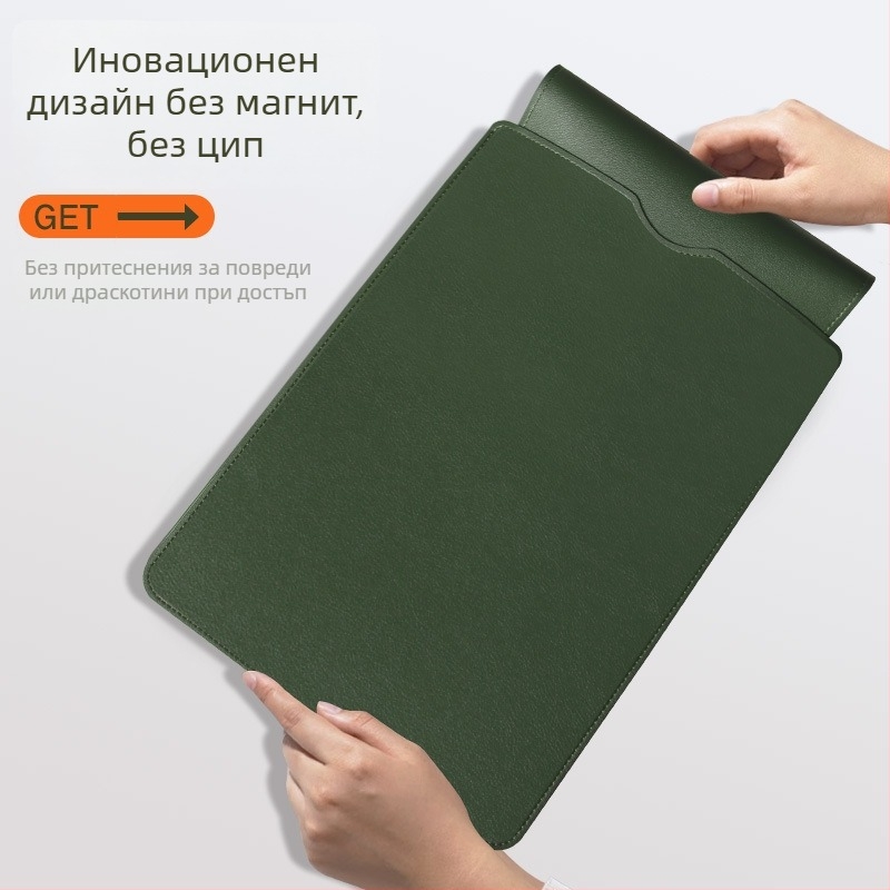 PU кожена вътрешна чанта за лаптоп — водоустойчива, ултралека, устойчива на разрези, PU облицовка, стил бизнес елит