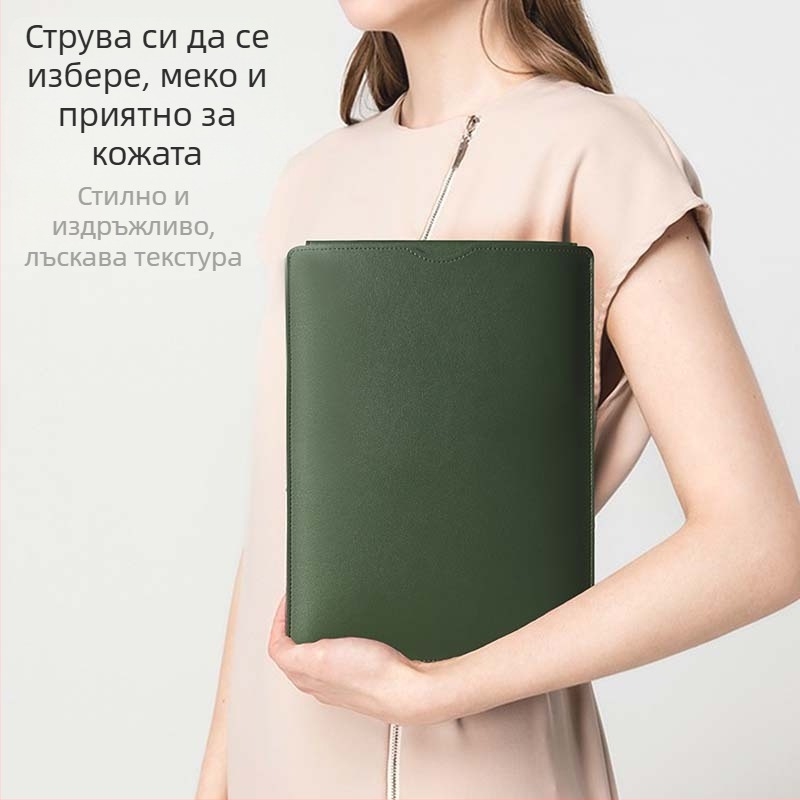 PU кожена вътрешна чанта за лаптоп — водоустойчива, ултралека, устойчива на разрези, PU облицовка, стил бизнес елит