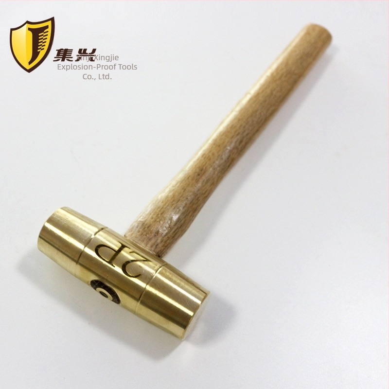 Бронзов чук с дървена дръжка и кръгла глава, безискров и експлозийно безопасен