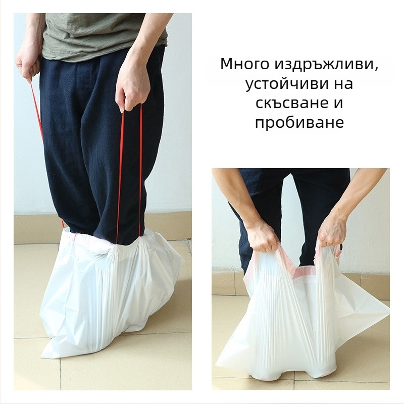 Котешка торба за пясък с връзки – удебелена PE, еднократна употреба, за котешка тоалетна