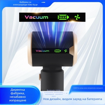 Ръчен вакуум за автомобил с мощно засмукване (7.4V, 45W, 16000Pa, USB-C захранване)