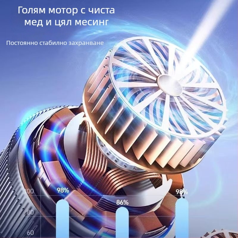 Автомобилна въздушна помпа с цифров дисплей, 120 W, кабел 3,0–3,5 м, многоцилиндрова, универсална, с предупредителна светлина