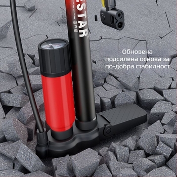 Високонапорна ръчна помпа за велосипеди, мотори и електрически превозни средства — бързо надуване, универсална, за домашна употреба