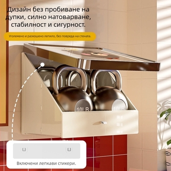 Мультяшен пластмасов стенен сгъваем шкаф за баня за съхранение с една полица