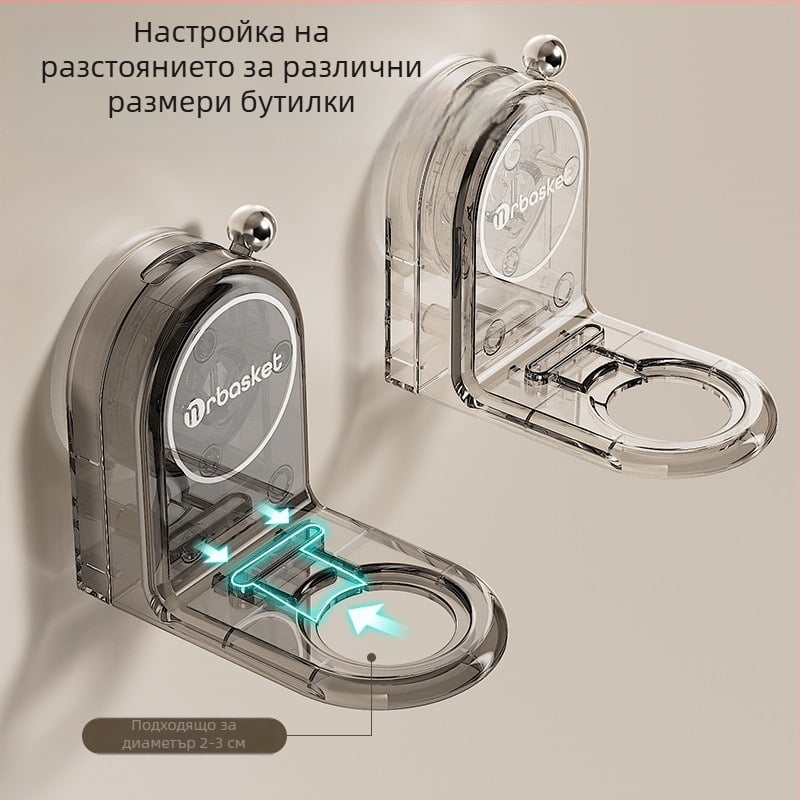 Стенно държач за душ гел с вакуумна чашка, едноетажен баня-органайзер за шампоан, дезинфектант и сапун за ръце — без пробиване, до 1 кг, повърхност със спрей-пластмасово покритие